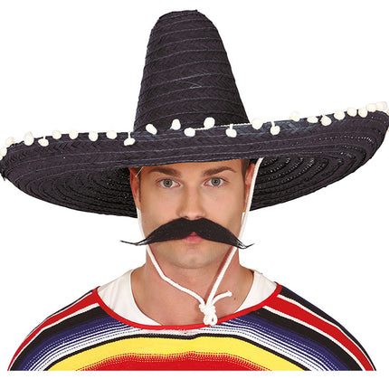 Sombrero Schwarz/Grün 60cm
