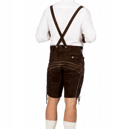 Dunkelbraune Lederhose Männer Kurz