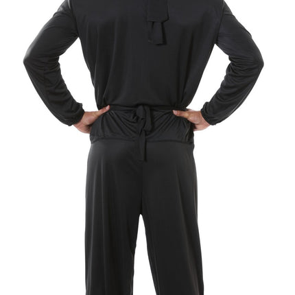 Ninja Kostüm Männer Schwarz L