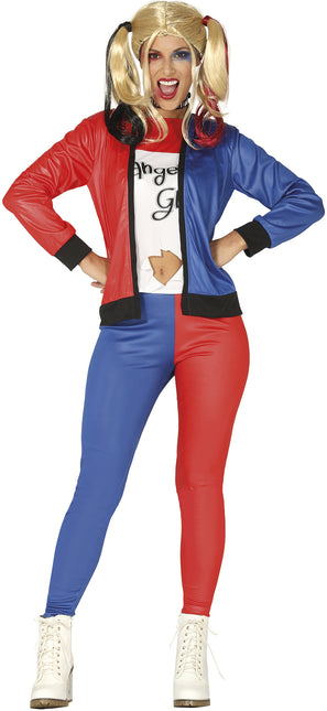 Harley Quinn Kostüm Rot Blau Damen