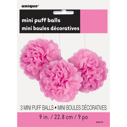 Pompon Rosa 20cm 3Stück