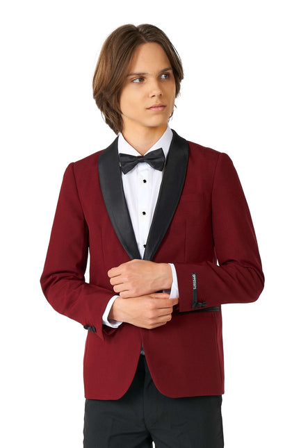 Bordeauxroter Smoking Junge Teen <tc>OppoSuits</tc>