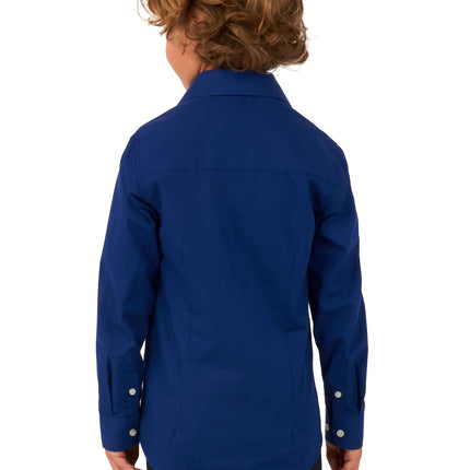 Dunkelblaues Hemd Junge <tc>OppoSuits</tc>
