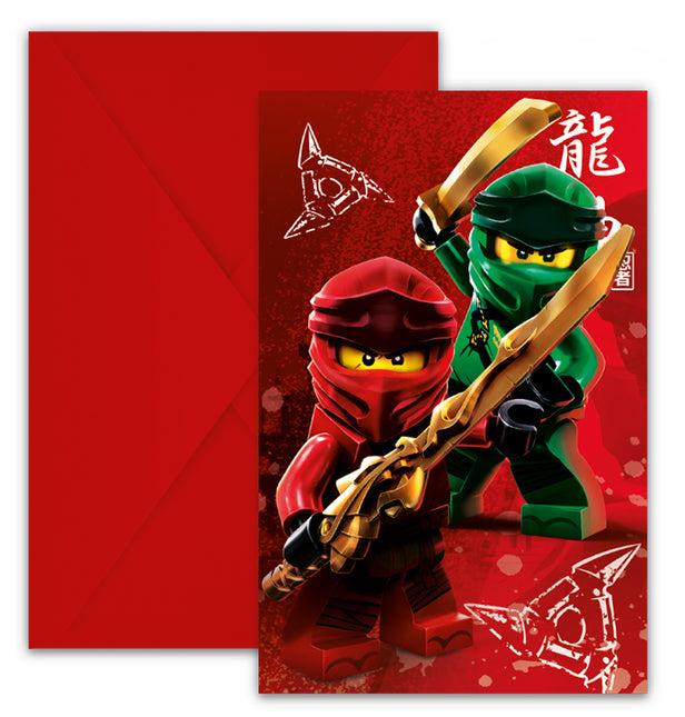 Lego Ninjago Einladungen 4tlg.