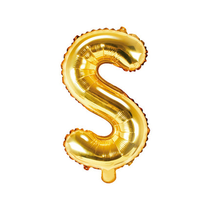 Folienballon Buchstabe S Gold Leer 35cm