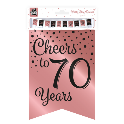 Banner 70 Jahre Rosa Schwarz 6m