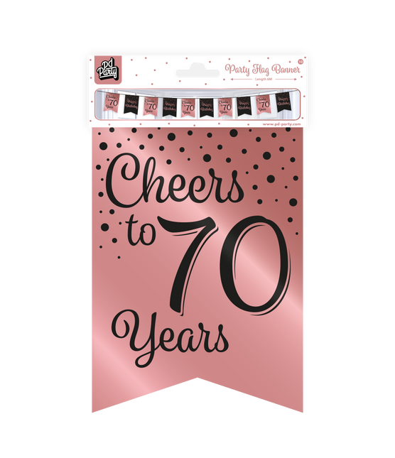 Banner 70 Jahre Rosa Schwarz 6m