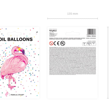 Helium Ballon Flamingo Leer 95cm
