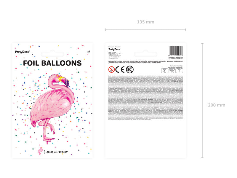 Helium Ballon Flamingo Leer 95cm