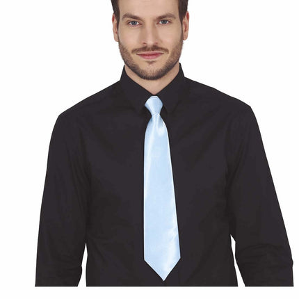 Hellblaue Krawatte 40cm