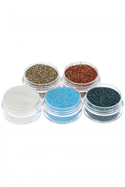 Buntes Glitzer Tattoo Set Winter 5tlg.