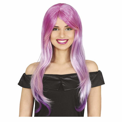 Lila Perücke Langes Haar