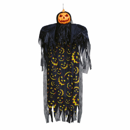 Halloween Hängende Dekoration Kürbis mit Licht und Ton 1,8m