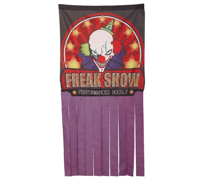 Halloween Türvorhang Clown Show 1.58m