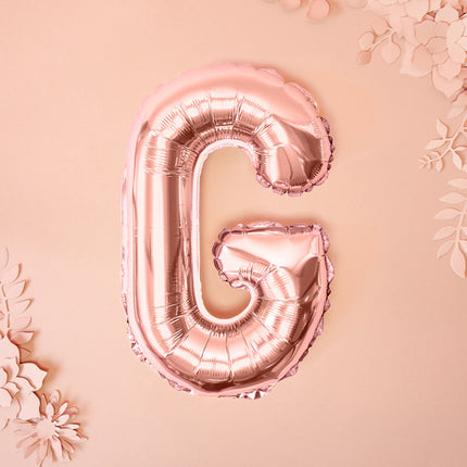 Folienballon Buchstabe G Rose Gold Leer 35cm
