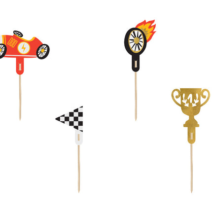Race Cupcake Toppers 4 Stück