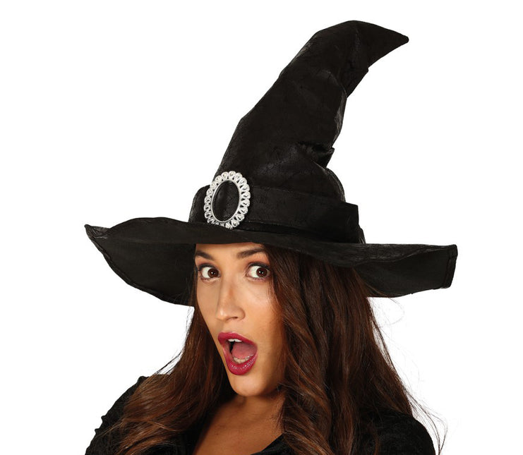 Halloween Hexenhut Schwarze Schnalle