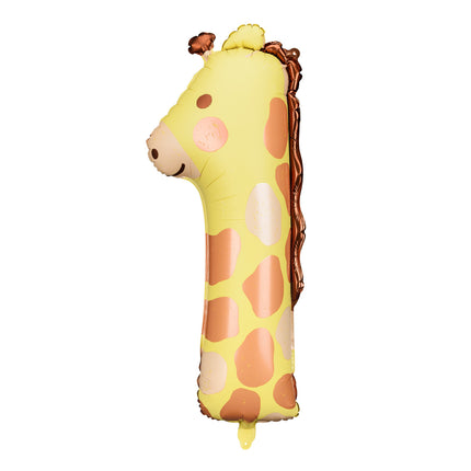 Heliumballon 1 Jahr Giraffe Leer 82cm
