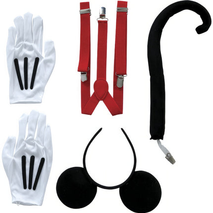 Mickey Mouse Kostüm Set Männer 4 Teile