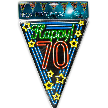 Girlanden 70 Jahre Neon 10m
