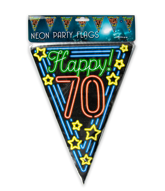 Girlanden 70 Jahre Neon 10m