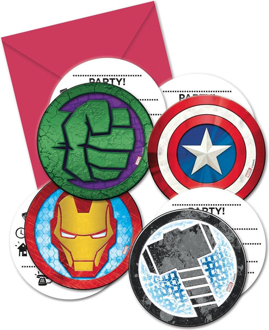 Avengers Einladungen 6 Stk.