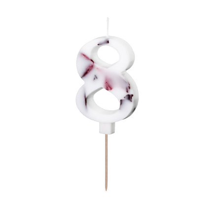 8 Jahr Kerze Blütenblätter 8cm