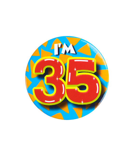 Ich bin 35 Button 35 Jahre 5.5cm