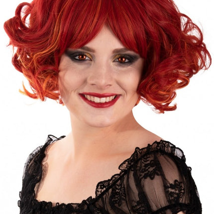 Perücke Arlene Kurz Mit Locken Rot Orange