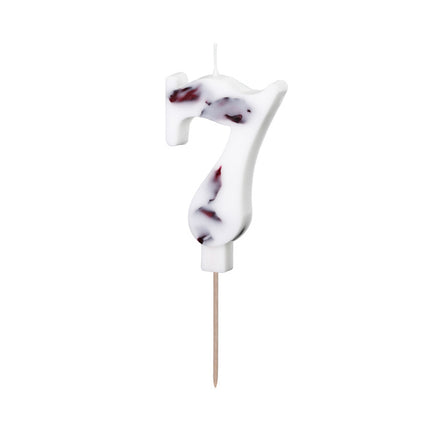 7 Jahr Kerze Blütenblätter 8cm