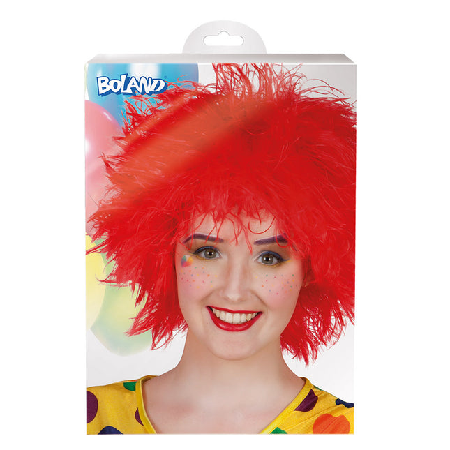 Clown mit roter Perücke