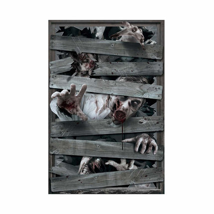 Halloween Fensterdekoration Zombies