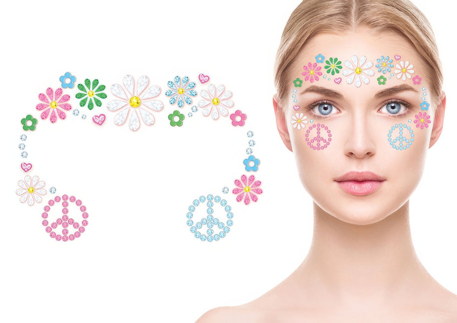 Hippie 60S Gesichtsaufkleber