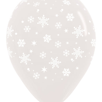 Ballons Schneeflocke Mix 30cm 25Stk