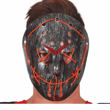 Halloween Maske Hockey mit Licht