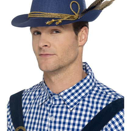 Oktoberfest Tiroler Hut Blau