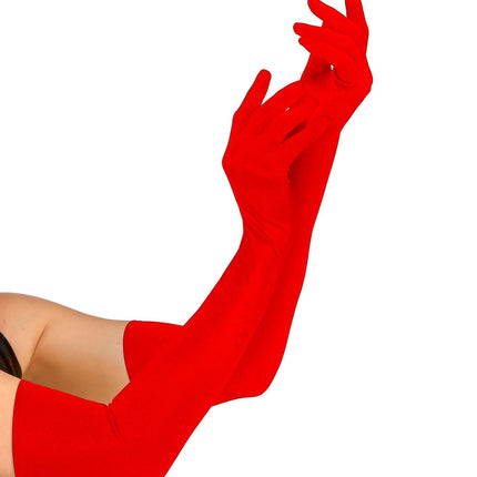 Rote Handschuhe 60cm