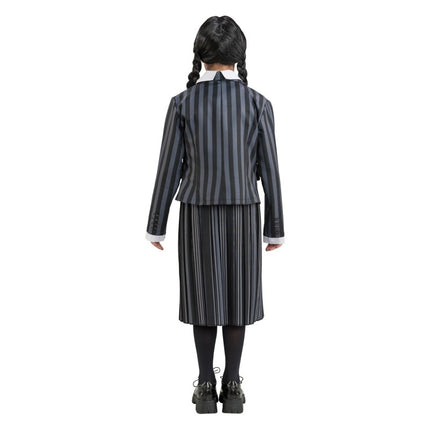 Kostüm Mittwoch Schuluniform Schwarz/Grau Kind