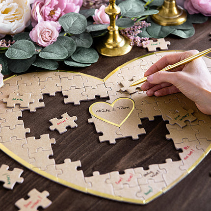 Gästebuch Herz Puzzle 45cm