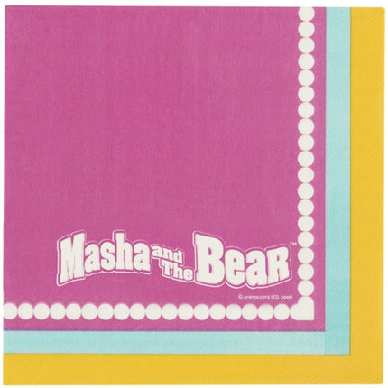 Mascha und der Bär Servietten 33cm 16 Stk.