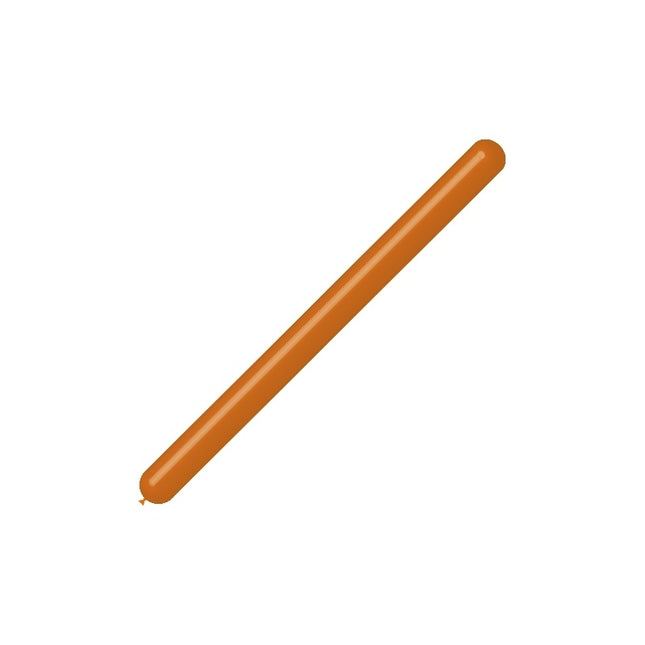 Orangefarbene Modellierballons 7,5cm 150cm 100Stk.