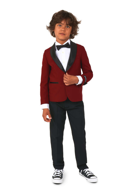 Bordeauxroter Smoking-Junge <tc>OppoSuits</tc>