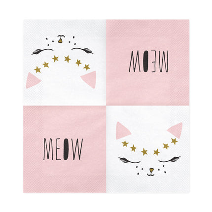 Servietten Katze 33cm 20Stk