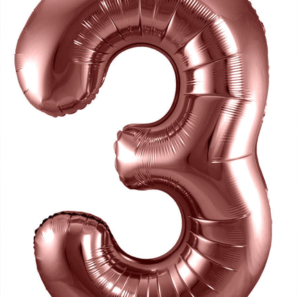 Folienballon Figur 3 Bronze XL 86cm leer