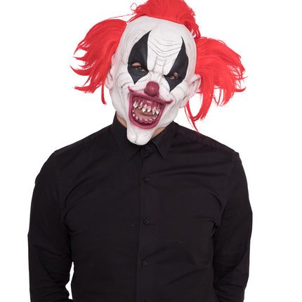 Halloween Clown Maske Rotes Haar