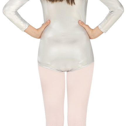 Trikot für Mädchen Silber Metallic