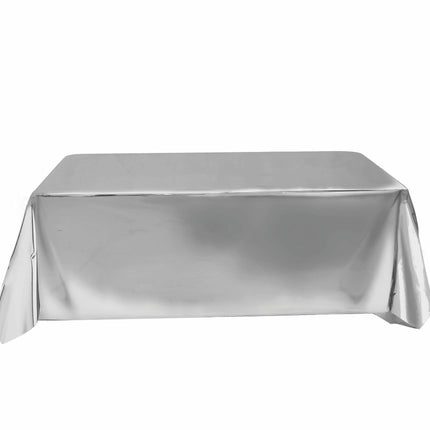 Silberne Tischdecke Metallic 2.74m