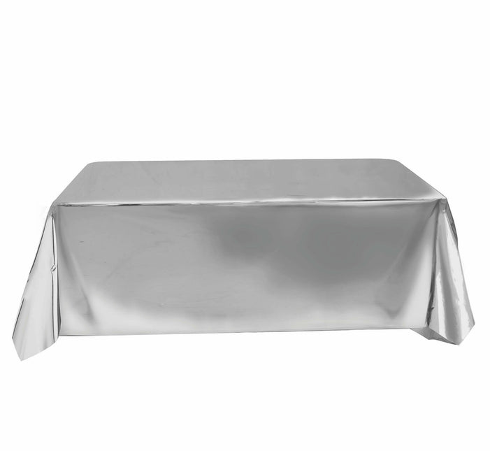 Silberne Tischdecke Metallic 2.74m