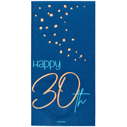 Servietten 30 Jahre Blau 33cm 10Stück