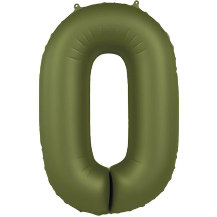 0 Jahr Figur Ballon Grün Matt 86cm